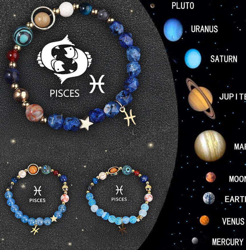 Twelve Zodiac Crystal Bracelets