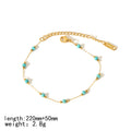 Irregular Natural Stone Stainless Steel Anklets