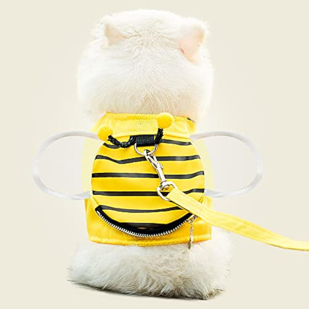 Bee Suspender Set With Cat Harness And Pet Leash, Perfect For Walking Your Furry Friend In Style