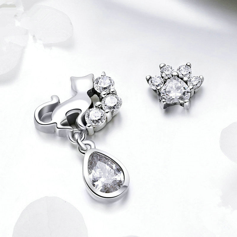 Vintage style cat earrings