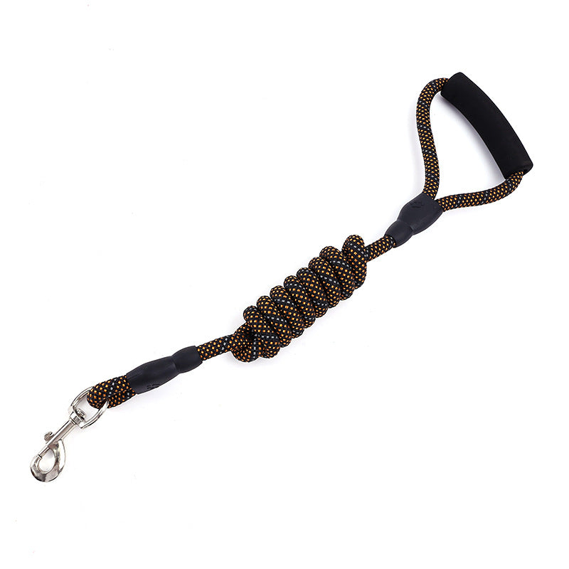 Golden dog traction rope