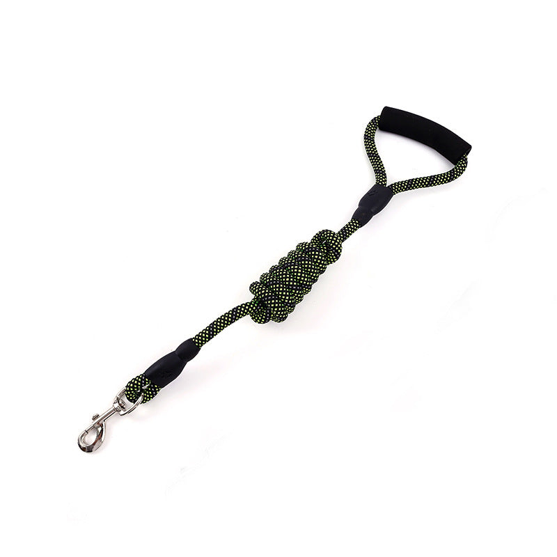 Golden dog traction rope