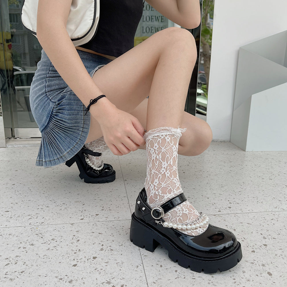 Thick Soled Mary Jane Shoes For Women