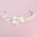 New Lace Elastic Bow Pet Collar