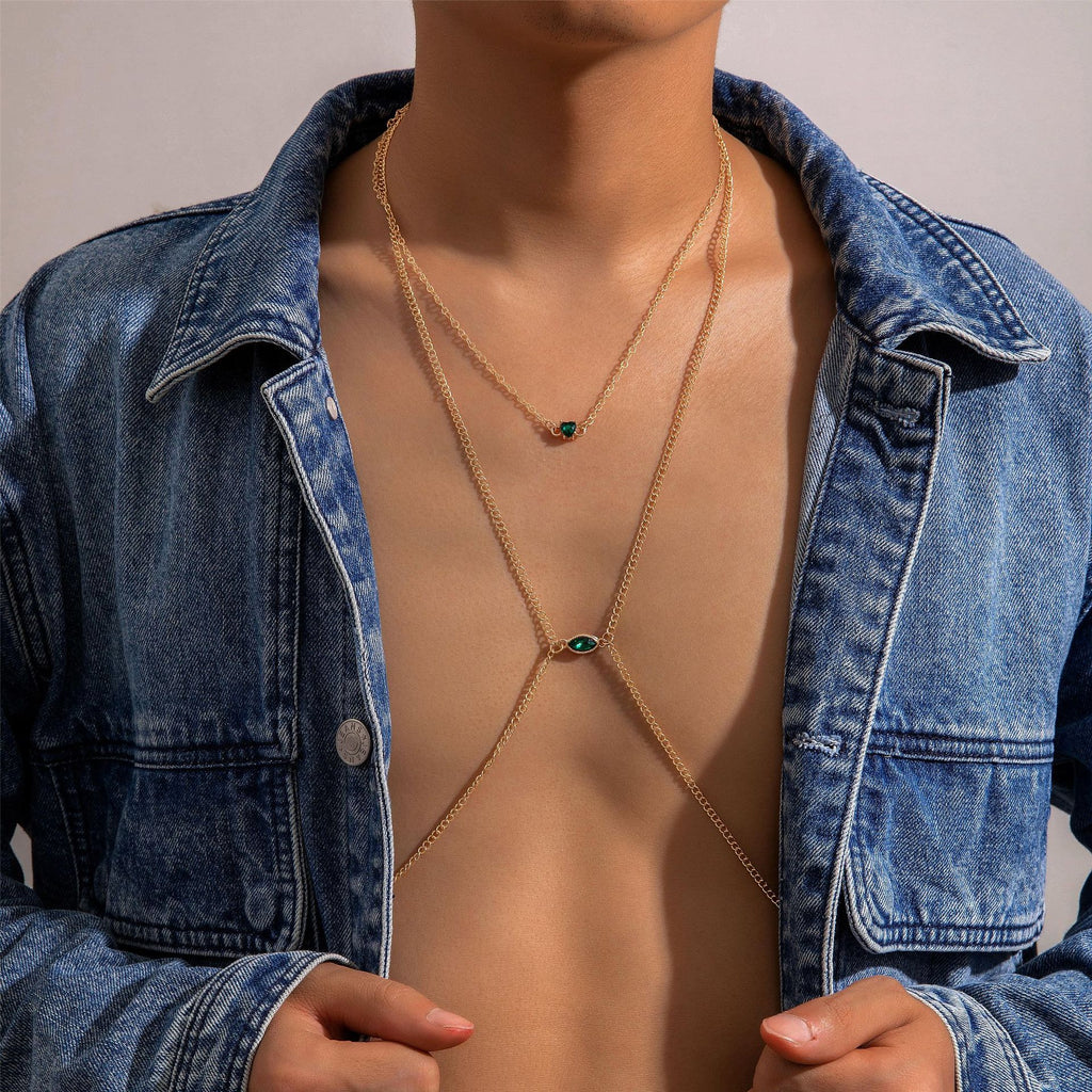Trendy Simple Men's Body Chains Necklace