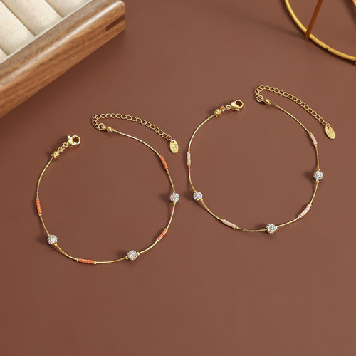 Bead Fashion Personality Stainless Steel Anklets