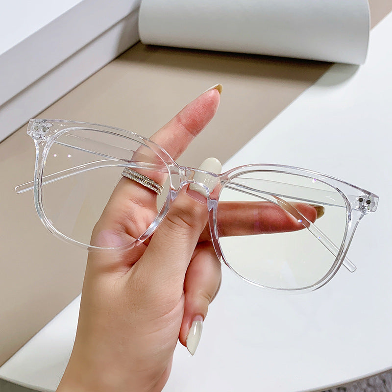 New Trendy Beige Nail Glasses Frame For Women