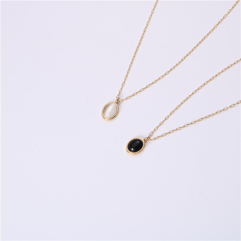 Titanium steel necklace female niche clavicle chain