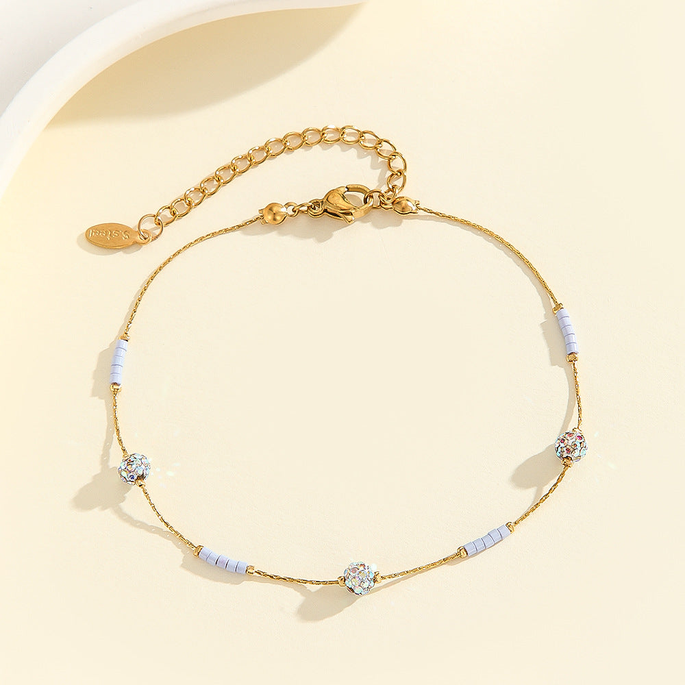 Bead Fashion Personality Stainless Steel Anklets