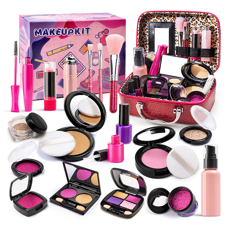Cosmetics Toys Children Girl Lipstick Nail Polish Props Makeup Kit Set