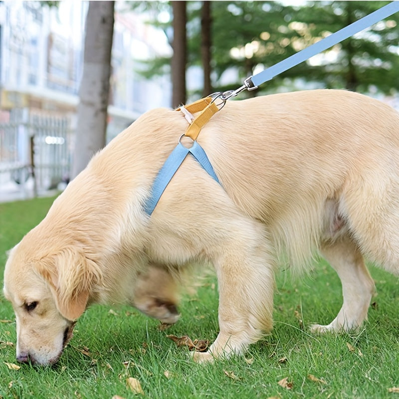 Rainbow Colorblock Pet Harness Set Anti-Escape Vest Type Dog Harness Chest Leash Cotton Designer Puppy Dog Harness Set
