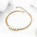 Fashionable Multi-Layer Square Gold Anklet