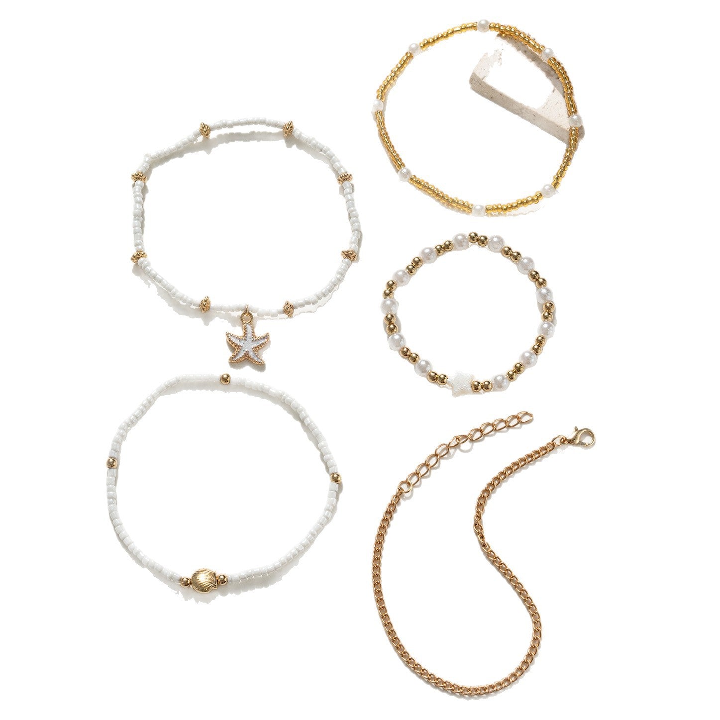 5 Pieces Suit Fashion Anklets For Women