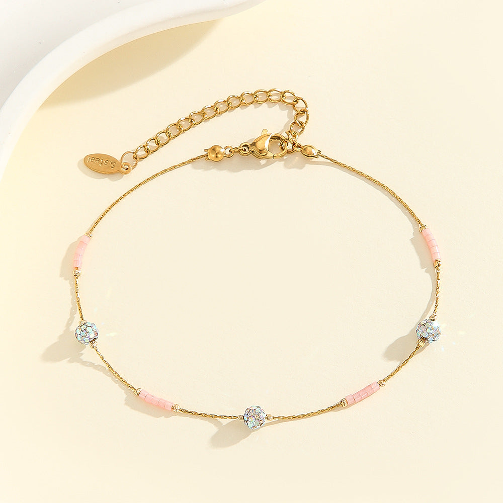 Bead Fashion Personality Stainless Steel Anklets